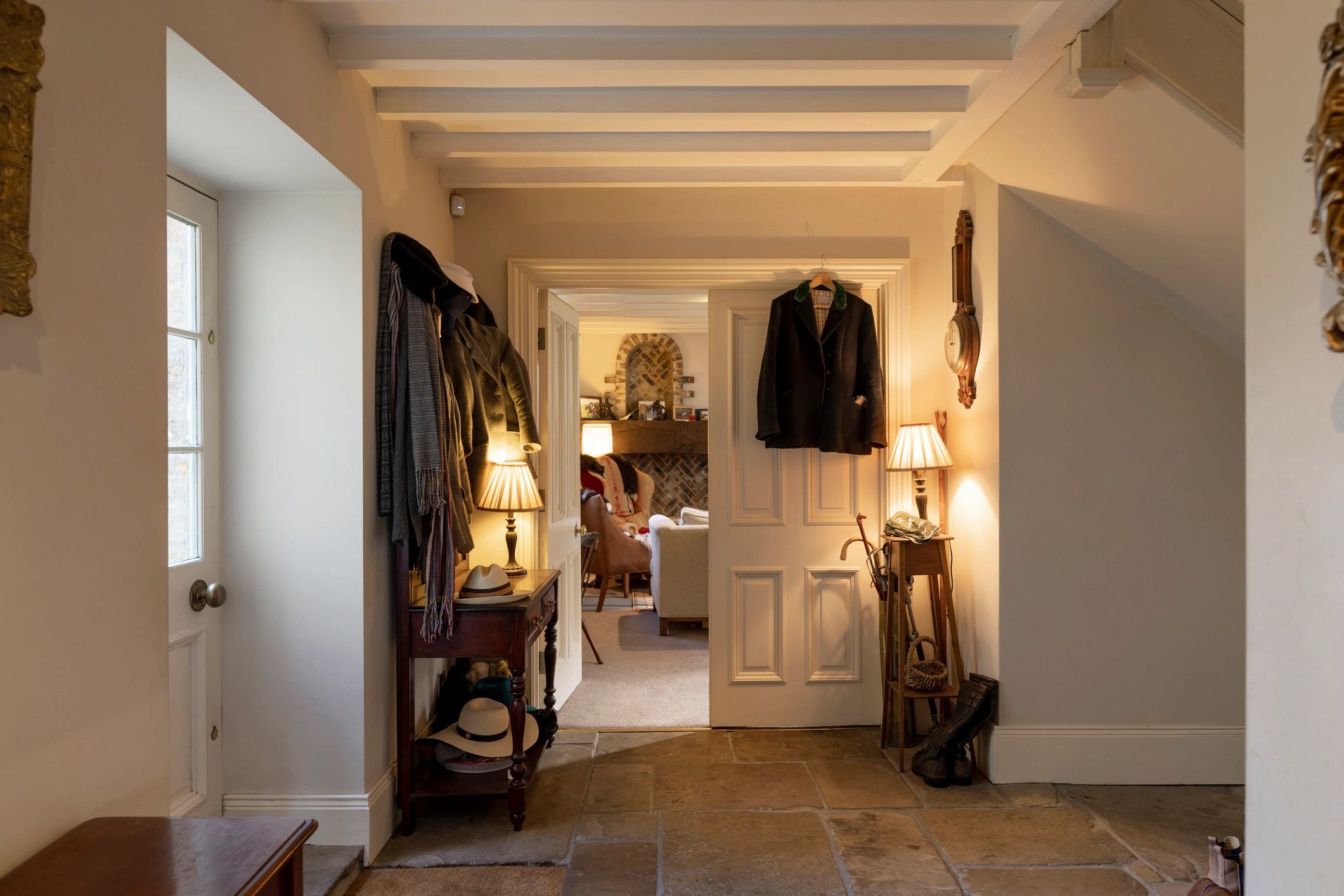 Warm, welcoming interior with soft lighting